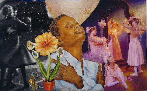 SoulCollage® card featuring images of care and nurturing