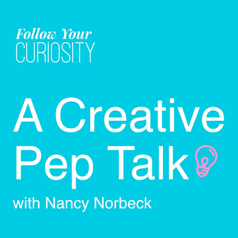 "A Creative Pep Talk" image with logo